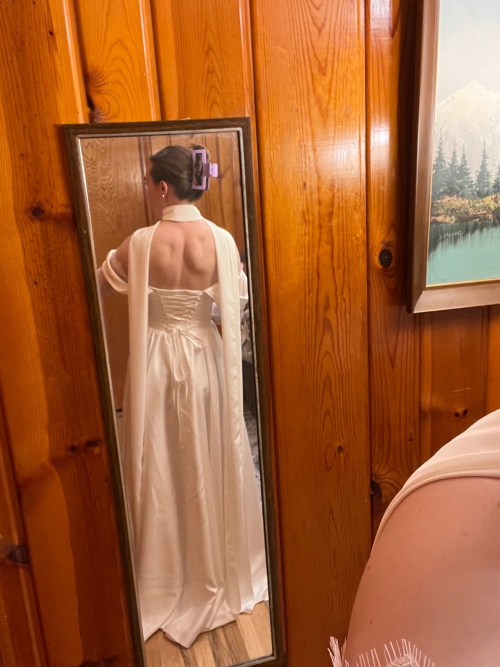 A-Line Corset Wedding Dress Size 4 - Picture 3 of 4